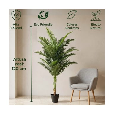 PLANTA ARTIFICIAL PALMERA ARECA DECORATIVA 120 CM - 4