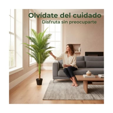 PLANTA ARTIFICIAL PALMERA ARECA DECORATIVA 120 CM - 6