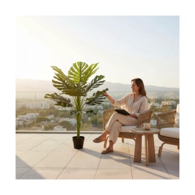 PLANTA ARTIFICIAL MONSTERA HOJA GRANDE 140 CM - 7