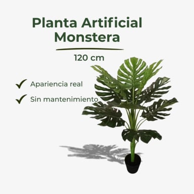 PLANTA ARTIFICIAL MONSTERA HOJA GRANDE 120 CM - 3