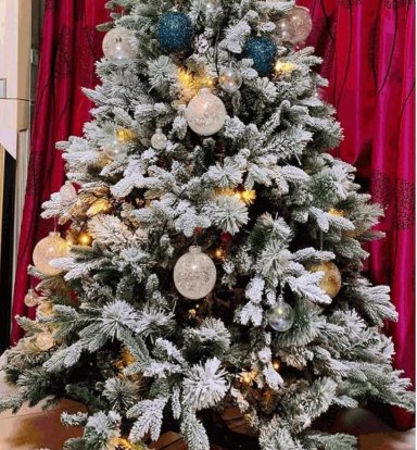 ÁRBOL DE NAVIDAD NEVADO 150CM FRONDOSO ÁRBOL ARTIFICIAL - 4