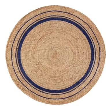 ALFOMBRA 100% YUTE NATURAL REDONDA TRENZADO A MANO - 1