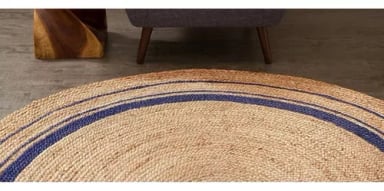ALFOMBRA 100% YUTE NATURAL REDONDA TRENZADO A MANO - 2