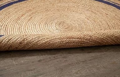 ALFOMBRA 100% YUTE NATURAL REDONDA TRENZADO A MANO - 3