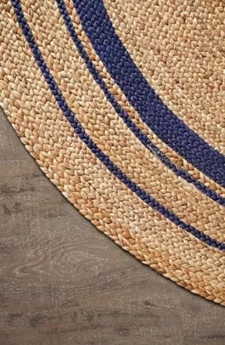 ALFOMBRA 100% YUTE NATURAL REDONDA TRENZADO A MANO - 4