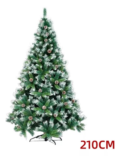 ÁRBOL DE NAVIDAD NEVADO CONOS DE PINOS INCORPORADOS 210CM - 1