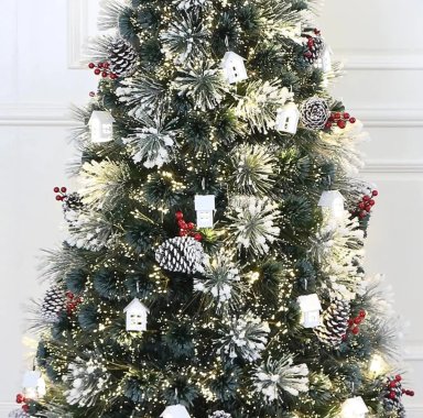 ÁRBOL DE NAVIDAD CON LUCES INCORPORADAS FIBRA ÓPTICA 210CM - 2