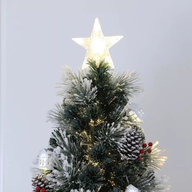 ÁRBOL DE NAVIDAD CON LUCES INCORPORADAS FIBRA ÓPTICA 210CM - 4