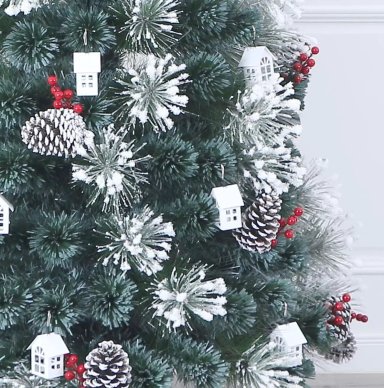 ÁRBOL DE NAVIDAD CON LUCES INCORPORADAS FIBRA ÓPTICA 210CM - 5