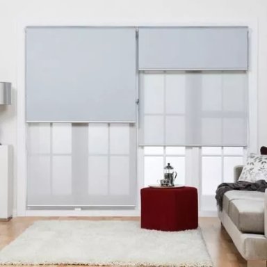 ROLLER DOBLE BLACKOUT + SUNSCREEN 160X200 TELA LINO - 2