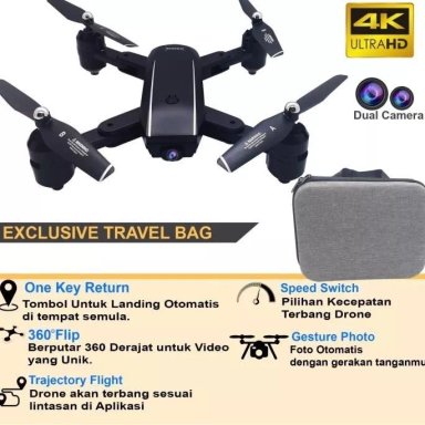 DRONE RECARGABLE 2 CAMARAS FULL HD WIFI PARA SMARTPHONE 1080 - 3
