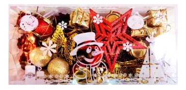 KIT DECORACIÓN ÁRBOL DE NAVIDAD 34 PIEZAS ESTRELLA BOLAS - 1