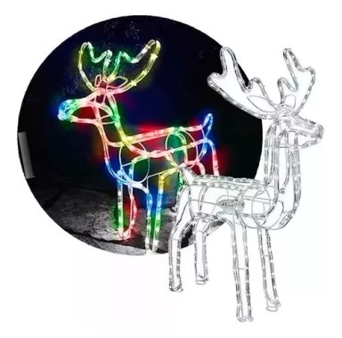 RENO NAVIDEÑO CON MOVIMIENTO Y LUZ LED GRANDE 1.20 - 1