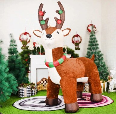 DECORACIÓN NAVIDEÑA RENO INFLABLE GIGANTE - 2