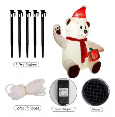 OSO POLAR LED INFABLE NAVIDEÑO 120CM GRANDE - 4