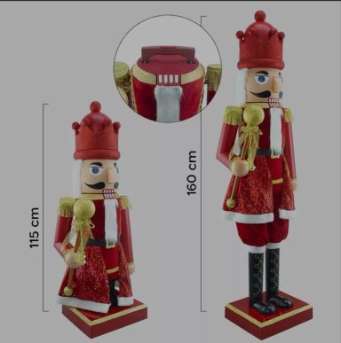 CASCANUECES GIGANTE SOLDADO 160CM LUCES SONIDO Y MOVIMIENTO - 3