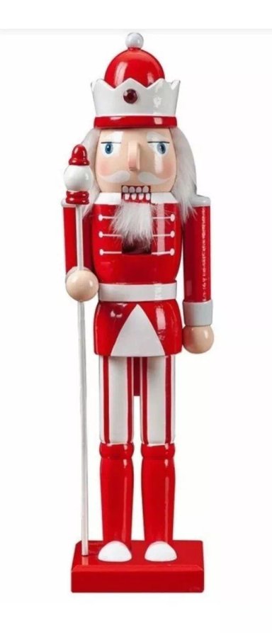 SOLDADOS NAVIDAD ADORNO CASCANUECES CABALLERO 30CM MADERA - 1