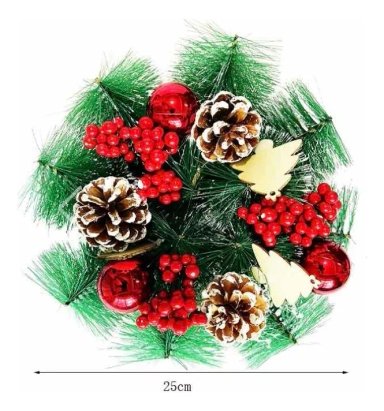 CORONA DE NAVIDAD PARA PUERTA DELANTERA 25CM - 1