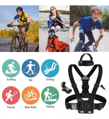 PORTA GOPRO PARA PECHO ARNES CAMARA DEPORTIVA AJUSTABLE - 5