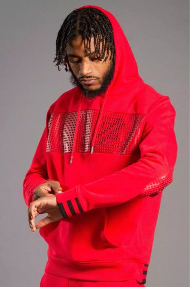 POLERON HOMBRE SHABAZZ DENIM ROJO AMERICANO URBANO USA - 4