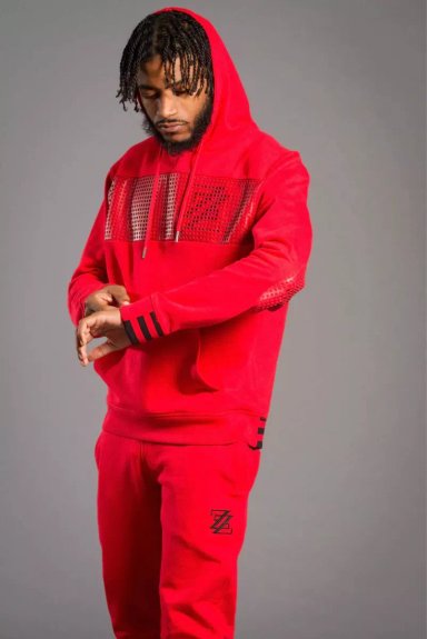 POLERON HOMBRE SHABAZZ DENIM ROJO AMERICANO URBANO USA - 5