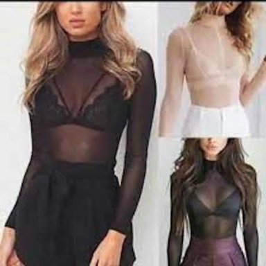 X 3 SET CAMISETA PANTY ENTALLADA MUJER BEATLE CUELLO ALTO - 3