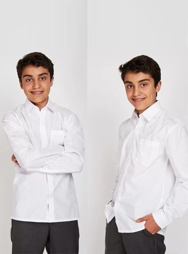CAMISA ESCOLAR BLANCA UNIFORME BÁSICA CLÁSICA 12-16 - 1