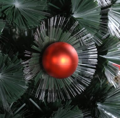 ARBOL DE NAVIDAD CON LUCES INCORPORADAS FIBRA OPTICA 210CM - 3