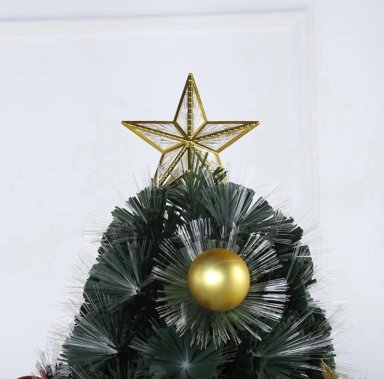 ARBOL DE NAVIDAD CON LUCES INCORPORADAS FIBRA OPTICA 210CM - 4