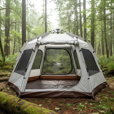 CARPA HEXAGONAL AUTOMATICA CAMPING 6 PERSONAS 240X270X160 - 1