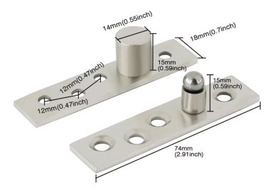 BISAGRA PIVOTANTE ACERO INOXIDABLE PUERTA 160 KILOS - 2