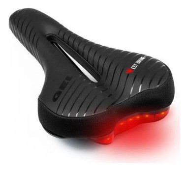 SILLÍN WEST BIKING GEL ANTIPROSTÁTICO LUZ COMODIDAD ASIENTO BICICLETA - 1