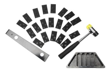 SET HERRAMIENTAS INSTALACION PISO FLOTANTE PROFESIONAL MARTILLO GOMA - 1