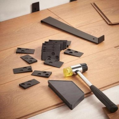 SET HERRAMIENTAS INSTALACION PISO FLOTANTE PROFESIONAL MARTILLO GOMA - 8