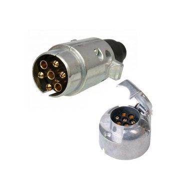 SET ENCHUFE 7 PIN MACHO HEMBRA CARRO ARRASTRE REMOLQUE - 8
