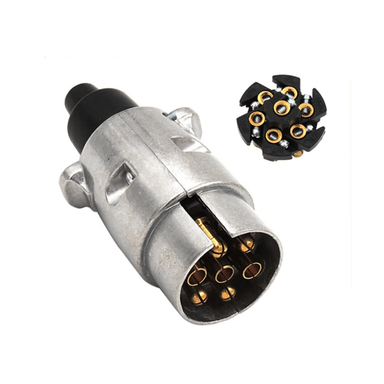 SET ENCHUFE 7 PIN MACHO HEMBRA CARRO ARRASTRE REMOLQUE - 9