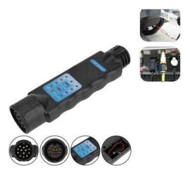 TESTER 13 PIN CIRCUITO CABLEADO LUCES ENCHUFE TRAILER AUTO - 1