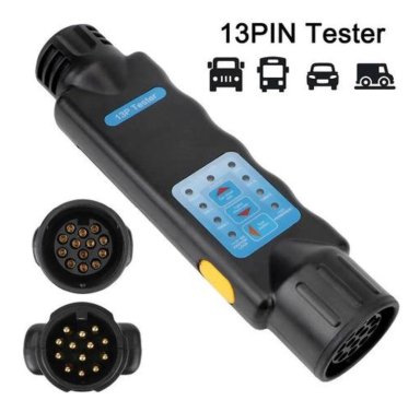 TESTER 13 PIN CIRCUITO CABLEADO LUCES ENCHUFE TRAILER AUTO - 3