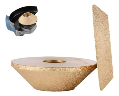 DISCO DIAMANTADO BISELADO 45º ESMERIL GRANITO MARMOL DORADO OSCURO - 1