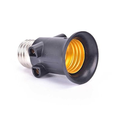 SOQUETE ENCHUFE ADAPTADOR DE AMPOLLETA E27 220V, BOMBILLA - 1