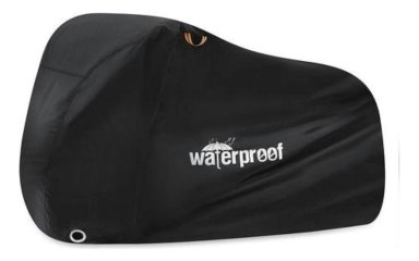 FUNDA DE BICICLETA Y MOTO CON ELASTICOS Y CORREA IMPERMEABLE - NEGRO - 2