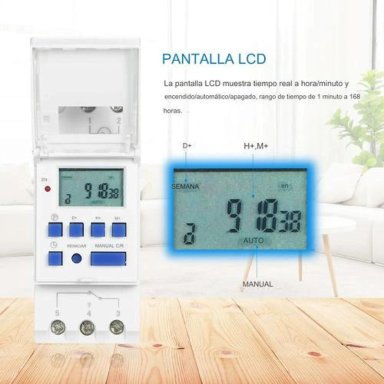 TIMER DIN AUTOMATICO PROGRAMABLE DIGITAL TEMPORIZADOR 220V - 3