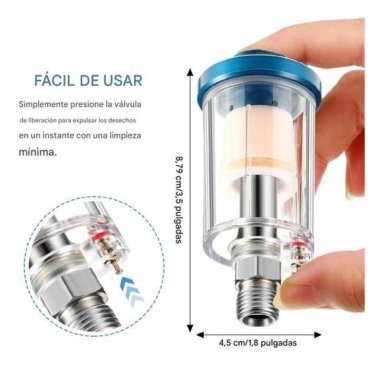 FILTRO SEPARADOR DE AGUA Y ACEITE 1/4'' PARA PISTOLA PINTAR - 5