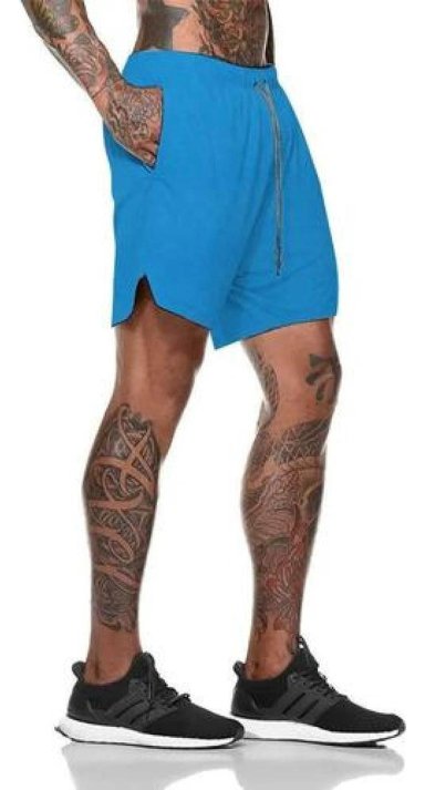 SHORT GIMNASIO HOMBRE CON CALZA Y BOLSILLO PARA CELULAR - 2