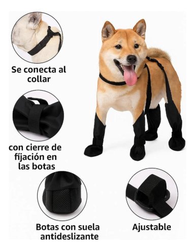 BOTAS IMPERMEABLES PERRO ANTIDESLIZANTE LLUVIA AGUA TALLA S - 5