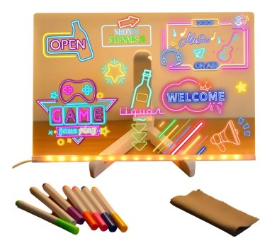 TABLERO ACRILICO LED REGRABABLE 20×30 LUZ TRANSPARENTE - TRANSPARENTE - 1