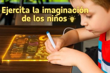 TABLERO ACRILICO LED REGRABABLE 20×30 LUZ TRANSPARENTE - TRANSPARENTE - 4