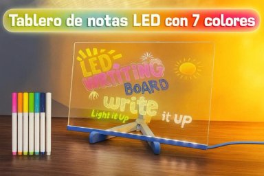 TABLERO ACRILICO LED REGRABABLE 20×30 LUZ TRANSPARENTE - TRANSPARENTE - 5