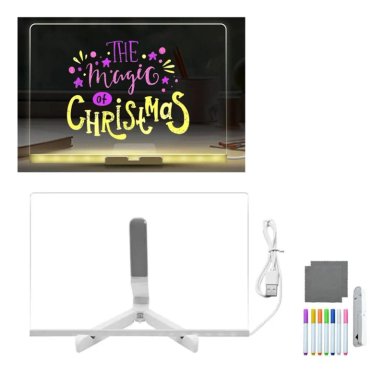 TABLERO ACRILICO LED REGRABABLE 20×30 LUZ TRANSPARENTE - TRANSPARENTE - 6