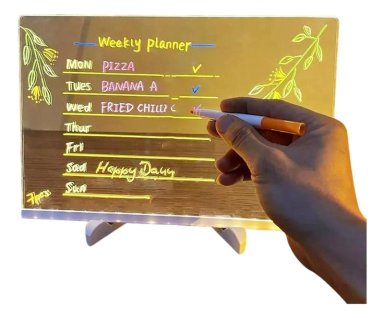 TABLERO ACRILICO LED REGRABABLE 20×30 LUZ TRANSPARENTE - TRANSPARENTE - 7